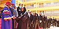 Dr Ruto shakes hands of RVTTI graduands.jpg