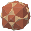 切頂八面体と四方六面体による複合多面体