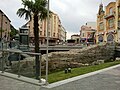 Dzhumaya square – view from the north towards the city wall and the main pedestrian street