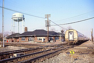 Amtrak's National Limited at Effingham, Illinois in 1979. Effingham Amtrak 1979.jpg