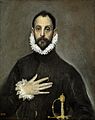 《胸に手を置く騎士》 1580年頃 プラド美術館所蔵