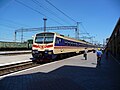 Commuter rail train at the Kryvyi Rih Main Station. City has a long railroads history.