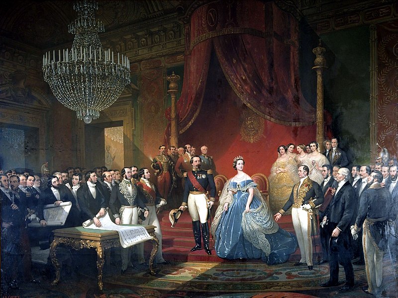 File:Emperor Napoleon III, Empress Eugenie and their attendants.jpg