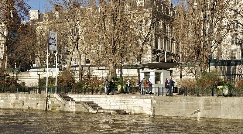 File:En quittant l'arrêt du batobus.jpg