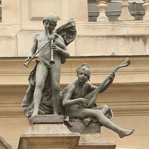 Enfants musiciens, groupe de droite