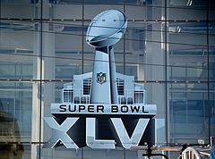 The Indiana Convention Center hosted the Super Bowl Experience leading to Super Bowl XLVI in 2012. Entrance to Super Bowl Experience (6837513035).jpg