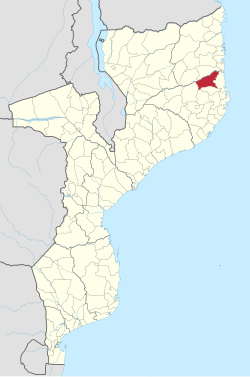 Localização do distrito em Moçambique