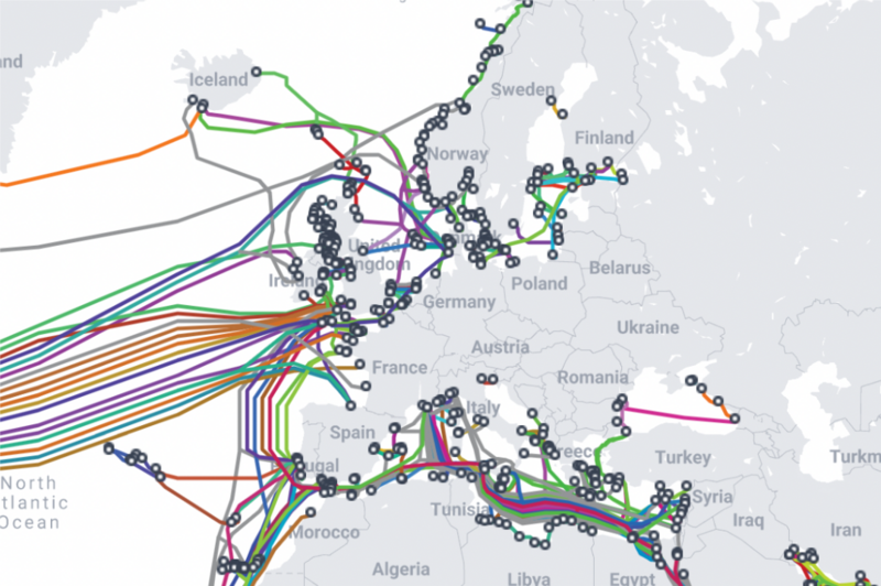 File:Existing and Planned Submarine Cables Connected to Europe October 2022.png