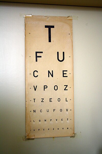 File:Eye examinations table in Třebíč, Třebíč District.jpg