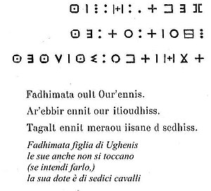 Tifinagh: Alfabetisk skrift