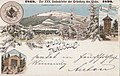 Alte Karte mit Feldbergansicht von 1898