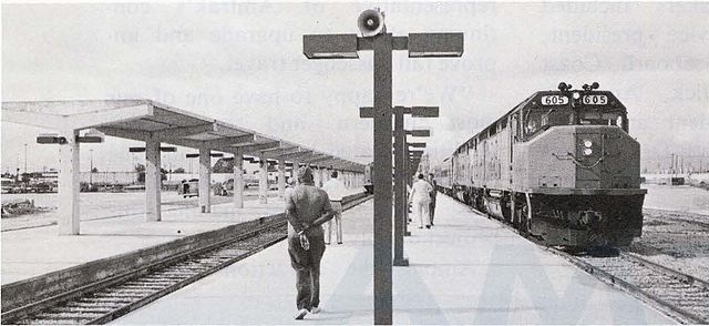 The Silver Meteor departs on June 20, 1978 - the first train to use the new station