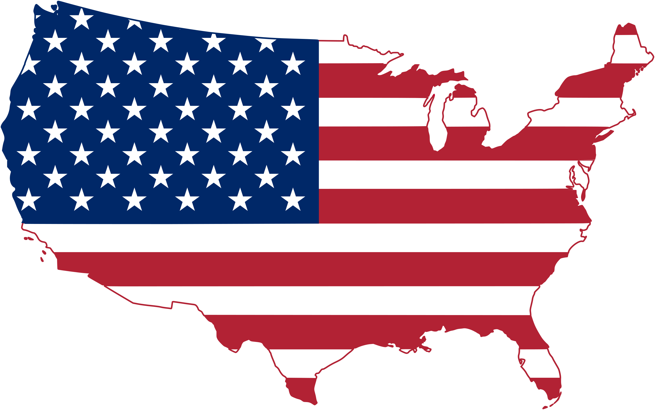 Design PNG E SVG De Bandeira Dos EUA No Mapa Do País Para Camisetas