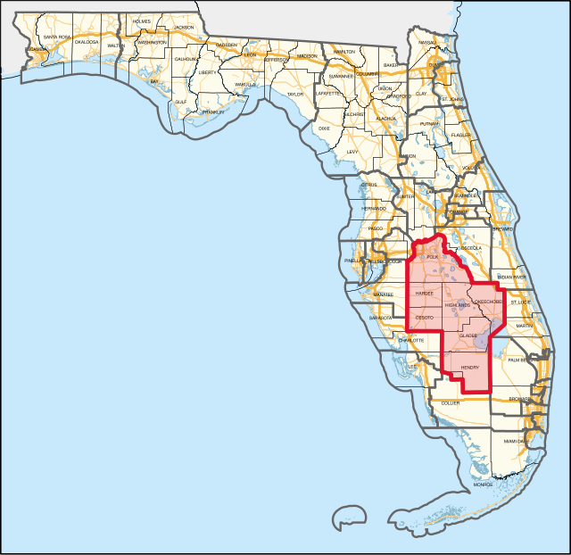 Description de l'image Florida's 18th congressional district (since 2023).svg.