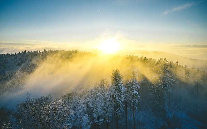File:Foggy Austrian sunset (46357651812).jpg
