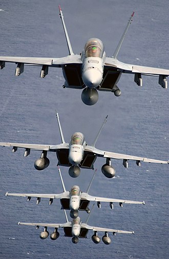 Four Navy F/A-18F Super Hornets Four Super Hornets.jpg
