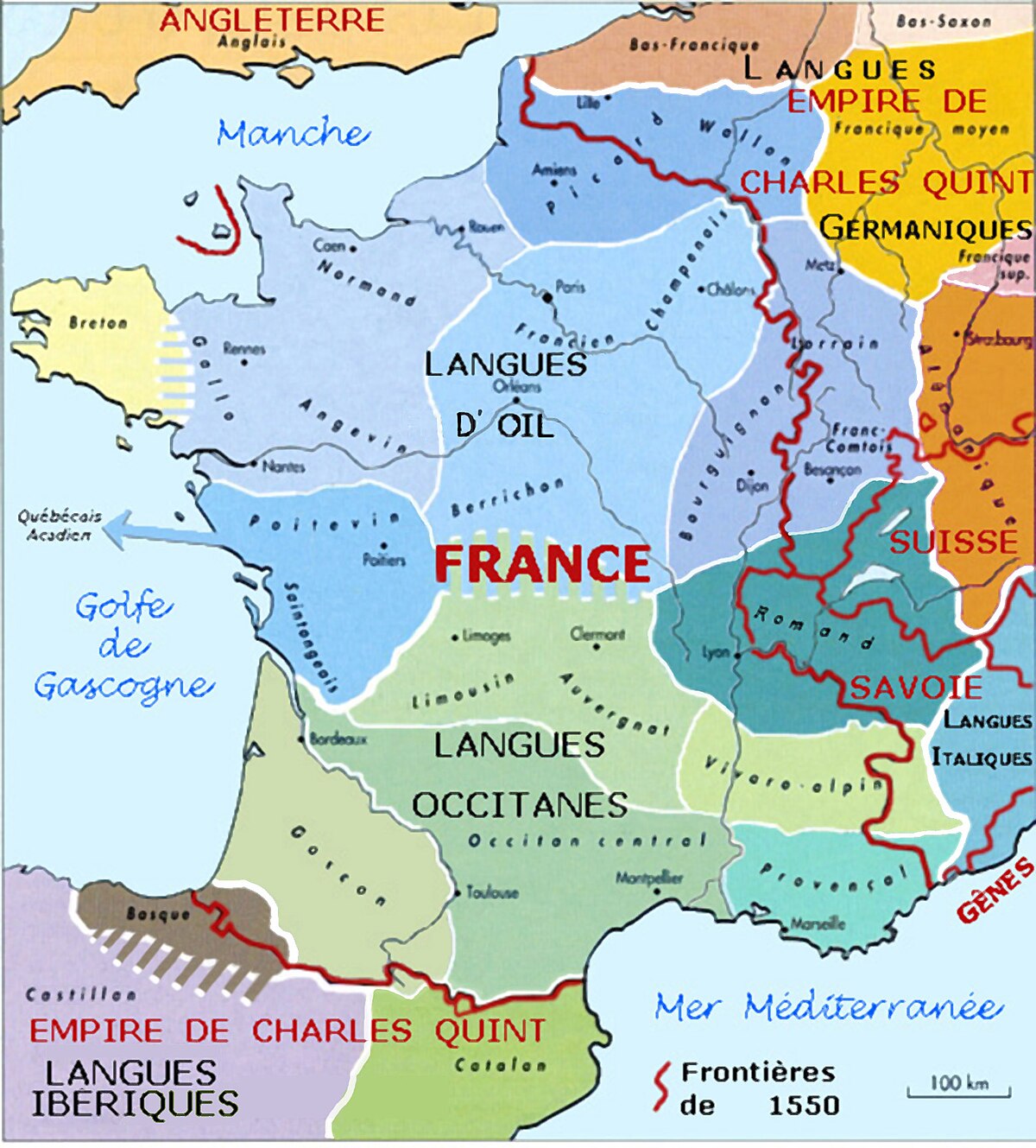 Map Of France 1200 File:france Language Map 1550.Jpg - Wikimedia Commons