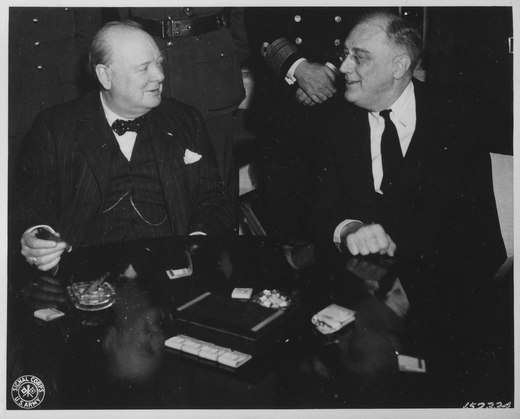 Churchill en Roosevelt in Casablanca