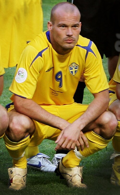 Ljungberg representing Sweden at the 2006 FIFA World Cup