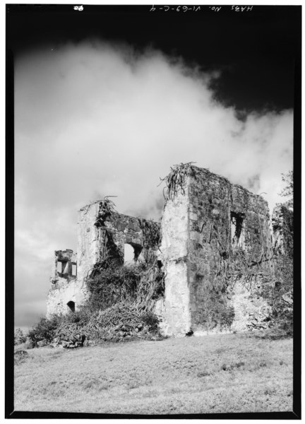 File:GENERAL VIEW OF OVERSEER'S HOUSE, VIEWED FROM SOUTHEAST - Caneel Bay Plantation, Overseer's House, Cruz Bay, St. John, VI HABS VI,2-CANBA,1-C-4.tif