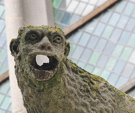 Gargoyle of the Basilique Saint-Nicolas (France).