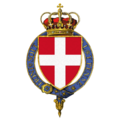 Gartered arms of Umberto I, King of Italy.png