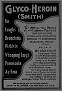 1914 Iklan untuk obat yang termasuk heroin sebagai bahan