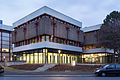 Deutsch: Gottfried Wilhelm Leibniz Bibliothek – Niedersächsische Landesbibliothek an der Waterloostraße und Am Schützenplatz im Stadtteil Calenberger Neustadt von Hannover. Gebäudeteil zur Straße Am Schützenplatz. English: Gottfried Wilhelm Leibniz Bibliothek – Niedersächsische Landesbibliothek library at Waterloostrasse and Am Schuetzenplatz in Calenberger Neustadt quarter of Hannover, Germany. Building facing Am Schuetzenplatz.