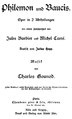 Gounod - Philémon et Baucis - two act german libretto, Paris 19th century