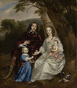 Govert van Slingelandt (1623-90), heer van Dubbeldam, mit seiner ersten Frau Christina van Beveren und ihren beiden Söhnen, 1657 (Rijksmuseum, Amsterdam)