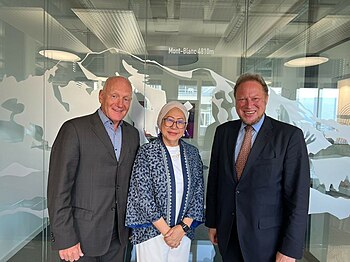 Grand Bargain Ambassadors in Geneva on 5 September 2023, from left to right: Manuel Bessler, Jemilah Mahmood, Michael Kohler. Grand Bargain Ambassadors.jpg