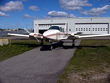 A GA-7 Cougar on the ramp at Les Cedres Quebec, May 2005 GulfstreamAmericanGA-7Cougar01.jpg