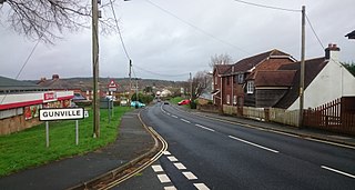 <span class="mw-page-title-main">Gunville</span> Human settlement in England