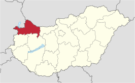 Kaart van Győr-Moson-Sopron