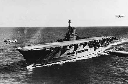 Ark Royal conducting flying operations in 1939