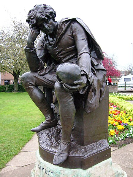 Gower's statue of Hamlet in Stratford-upon-Avon