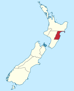 Hawke's Bay Province within New Zealand
