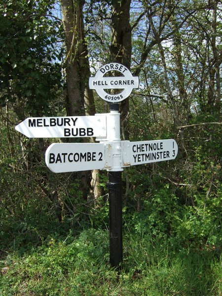 File:Hell Corner Signpost - geograph.org.uk - 405828.jpg