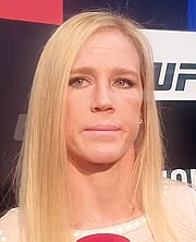 Holly Holm, boxer and mixed martial artist Holly Holm at UFC 246.jpg