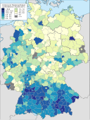 Hungarians in Germany (according to the 2021 census)