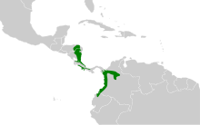 Hylopezus perspicillatus map.svg