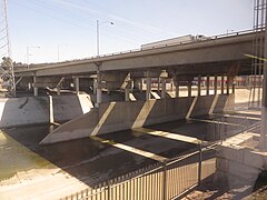 Interstate 10 bridge over the Los Angeles River in 2016