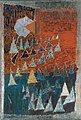 מצעד המשולשים, 1981, שמן על בד ציור, 84 x 75 ס"מ