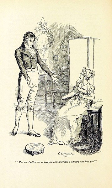 File:Illustration by C E Brock for Pride and Prejudice - You must allow me to tell you how ardently I admire and love you.jpg