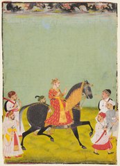 Equestrian Raj Singh II, son of Pratap Singh (r. 1752-55)