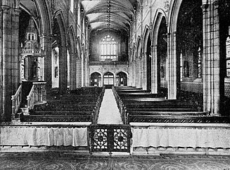 The Interior from the Sanctuary, Showing Organ and Choir Gallery