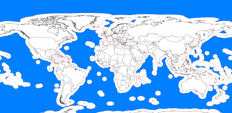 Map of international waters