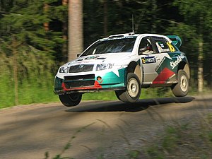 In rally-auto fan it merk Škoda
