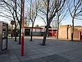 The view north across the Grant Street forecourt to the Platform 2 building 5 April 2012