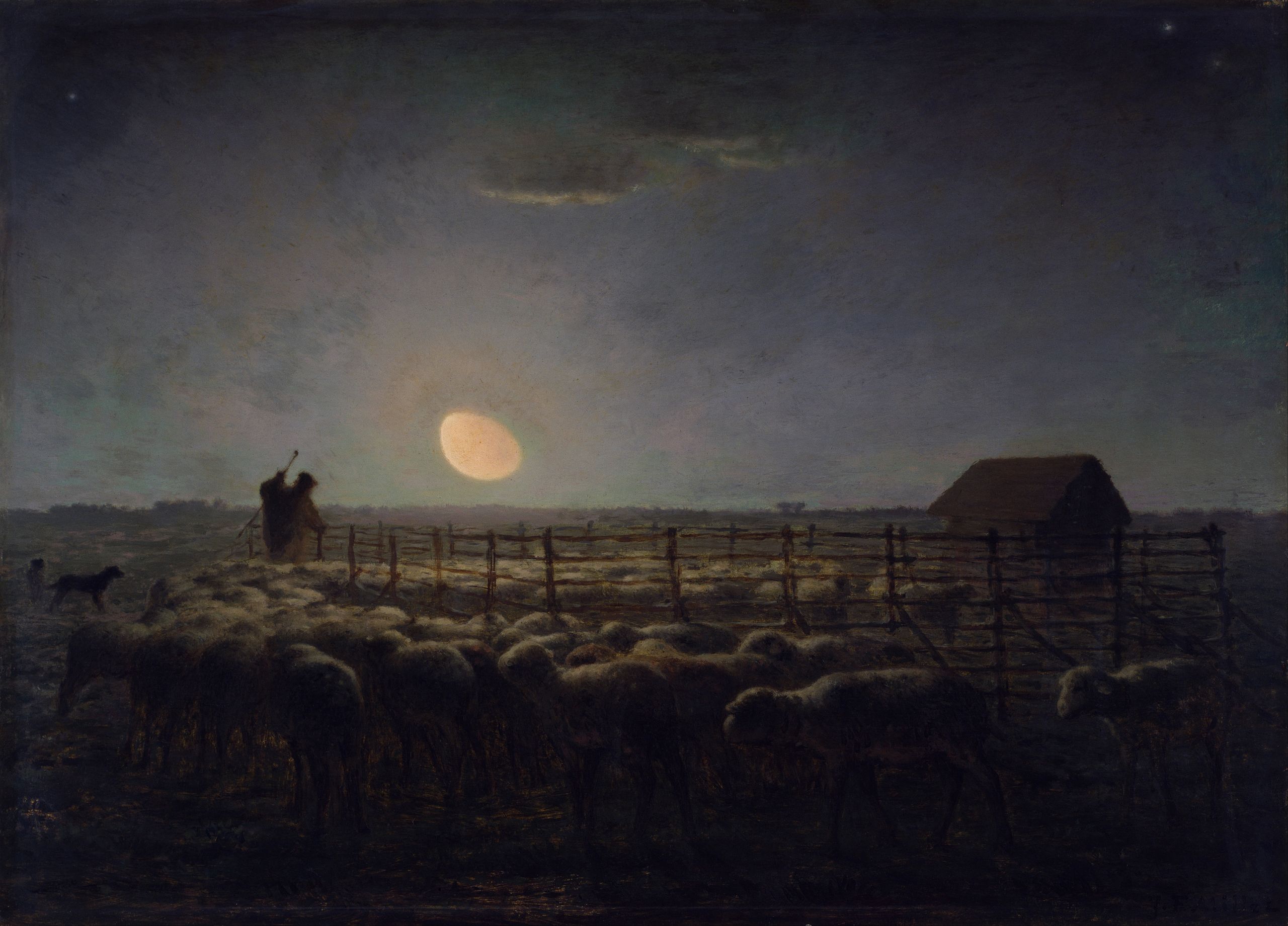 File:Jean-François Millet - The Sheepfold, Moonlight - Google Art 